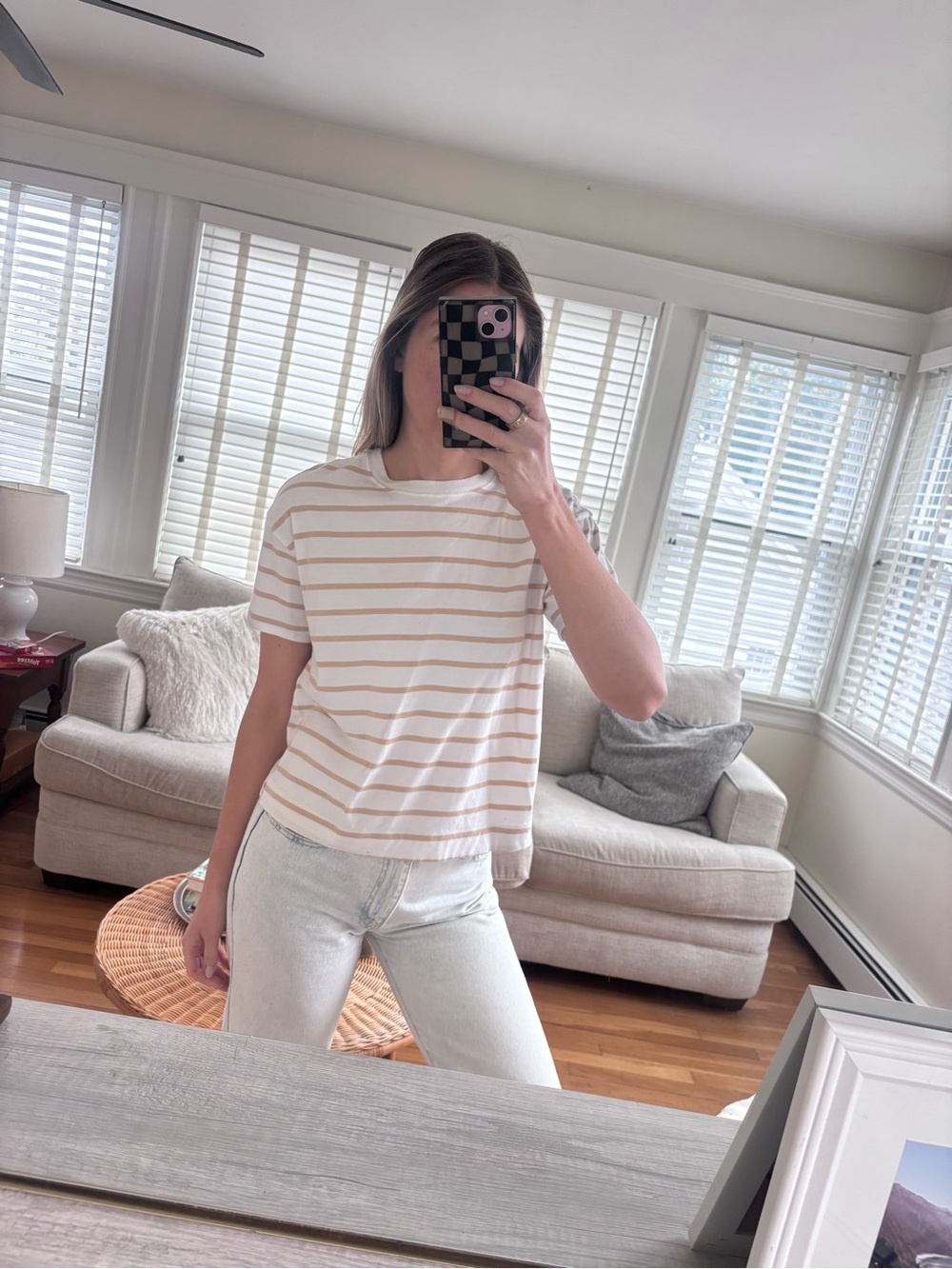 Old Navy Oversized Cotton Striped Tee | Size S